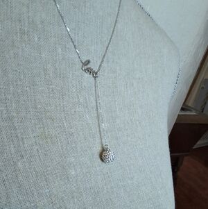 Swarovski crystal Love Lariat necklace‎ NWT